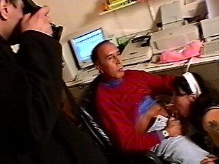 Busty Mature Babe Stretched Wide by Office Phone and Throbbing Cock