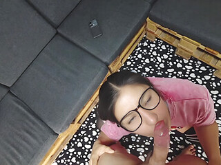 One: Latina Gives Blowjobs... She Gets On Top And Lets Him Fill Her Juicy Vagina With Cum