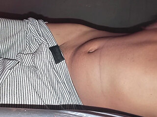 Teen boy close up his body
