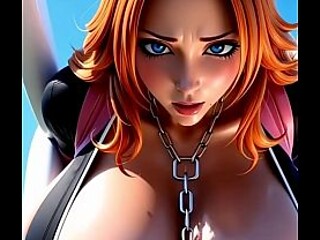 Solitary blonde expands firm tits in 3D POV