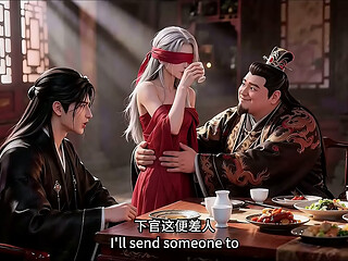 Cuckold Husband Watches Fat Bull Fuck His Blindfolded Red Concubine EP-3 AI-generated