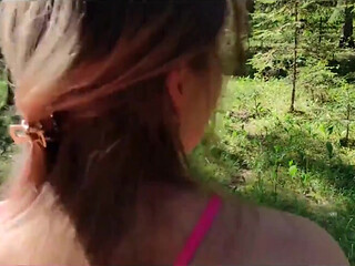 A Married Slut Got Lost in the Forest, Helped Her Out and She Agreed to Cheat on Her Husband