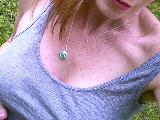Great Big Boobs On Masturbating Redhead
