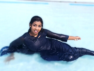 Beautiful young Indian village girlfriend enjoys hot sex in a public