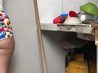 Fucked in the Kitchen in Exchange for Washing the Dishes
