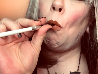 Miss Tina Snua Smokes A Slim Cigarette With A Holder - dangling Dangle Smoking Domme BBW OME OMI Drifts