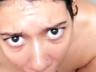 Swallowing All His Load Im the Shower