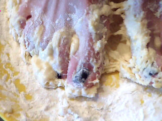 Making Dough for Pasta with My Bare Feet