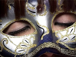 Sexy intense solo masturbation for a masked italian slut