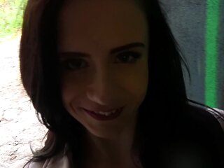 Caroline Mann sucks fat pecker and fucks for some cash