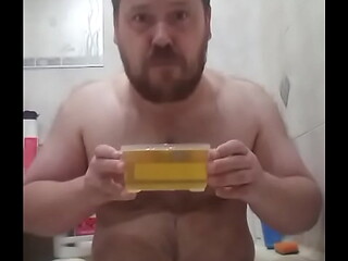 I drink fresh urine and spit it out on my body!