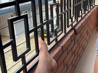 stepsister showing too much on the balcony, she likes me to put his cock in her until she makes her cum