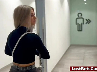 Huge Tits Blonde Loses Card Game, Strips For Punishment