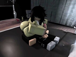 Fucking and cumming very hard in my friend Tomoko on Roblox
