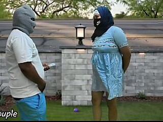Amateur Asian hijab Muslim student gives a wet and sloppy deep-throat
