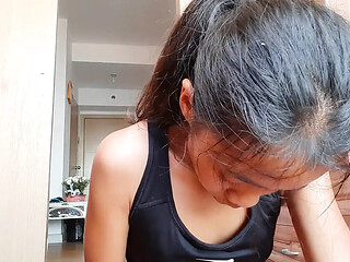 After working up a sweat at the gym, she's ready to get nasty