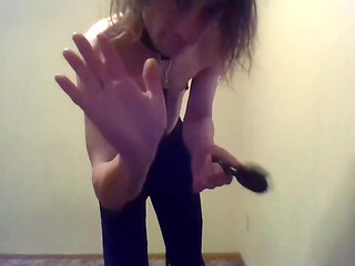 Spanking My Delicious Asshole Wmy Hairbrush