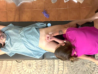 Nurse Ayla Aysel Gets Her Patient Relaxed for Surgery with Handjob