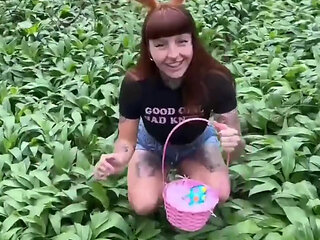 Easter Bunny Fun! I Came Allover Her Eggs