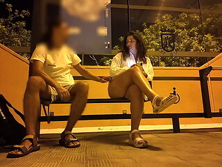 Stranger Seduced a Milf at a Bus Stop. Fucking on the street with someone else'_s wife