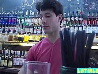 Latin Hunk Without Condoms Drilled By Bartendar
