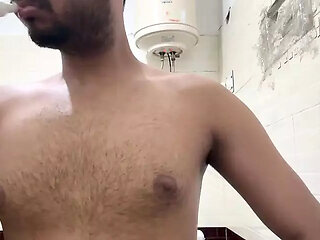 Hot chest in Morning Shower