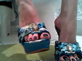 Long Black Toenails and High Heels