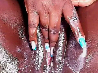 Digging up My Juicy Wet Black Pussy