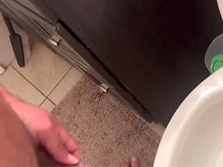 Pissing in the Restroom at Home