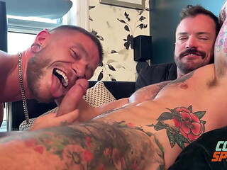 College Student Colt Spence Leaves Class to Give Muscle Stud Callum Colbey Head