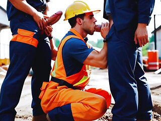 Construction Blowjob. Part 4