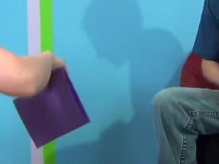 Astonishing babes jerking and blowing dude's dick
