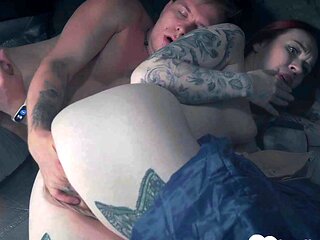 Crazy tent sex with a hot redhead babe