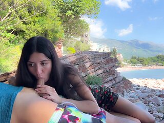 I Couldnt Pass By A Strangers Hard Cock And Jerked Him Off On A Public Beach With Katty West