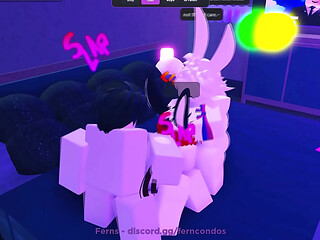 Red-head bunny femboy gets double-teamed