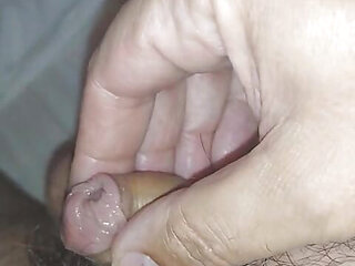 My soft little cuckold cock cums three drops