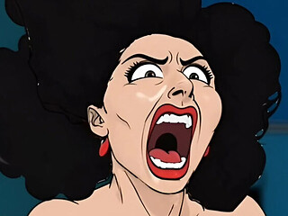 Busty Brunette Wife Can't Resist Giant Black Cock - Animated