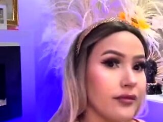 Brunette amateur babe strips off and masturbates