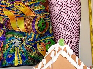 Giantess Christmas Village Slo-mo Crush Destroying My Gingerbread Houses in Slow Motion