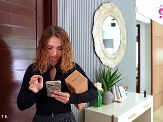 Delivery Nymph Spurts the Package Pays with Her Donk!