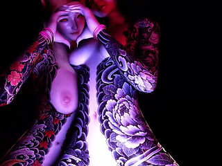 Oni Sisters Lap Dance Sex Pov (Japanese Demon)