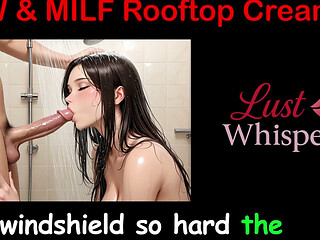 BBW & MILF Rooftop Creampies - English Sex Story
