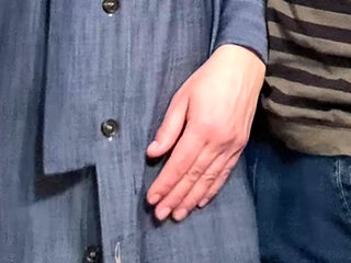 WOW! Old Perv Man Rubbing Pussy and Panties in Public