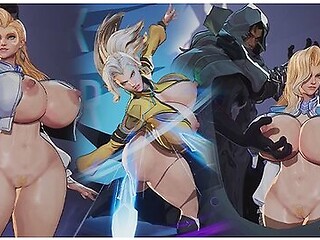 Marvel Rivals - Clock And Dagger Basic Costume Huge Ass And Boobs Thicc Nude Mod