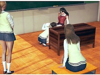 Student Licks Teacher's Pussy In Classroom While Others Watch