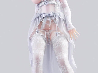 [mmd] Weak T-ara Bridal Erotic White Silk Wedding Dress