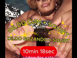 DILDO CUM ON MY HAIRY PUSSY (video  25pics combo)