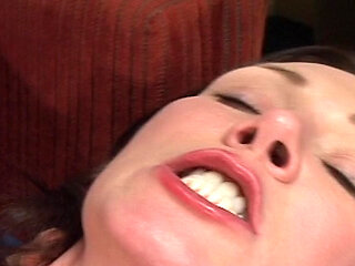 Perfect babe got big load of cum on her tits