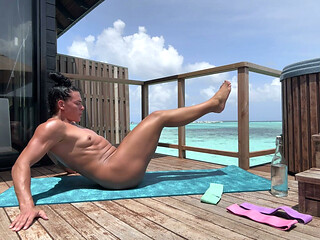 Island Girl Nude Outdoor Workout & Yoga!