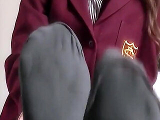 Uniform and Pantyhose Featuring Sarah Louise